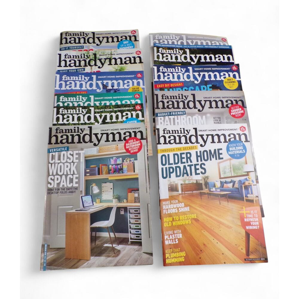 Handyman Magazine Bundle of 10 Issues 2021 2022 2023 2024 Smart Home Improvement